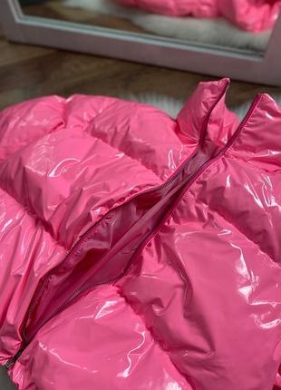 Виниловая куртка дутик, лакированная дута курточка💗