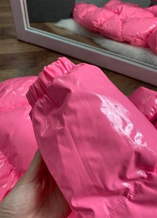 Виниловая куртка дутик, лакированная дута курточка💗