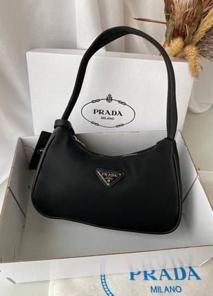 Женская сумка prada mini black люкс качество