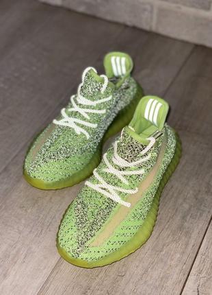 Кросівки adidas yeezy boost 350 neon green кросівки1 фото