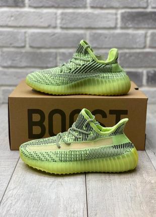 Кросівки adidas yeezy boost 350 neon green all reflective кроссовки