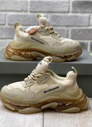 Кросівки balenciaga triple s clear sole crystal кроссовки2 фото