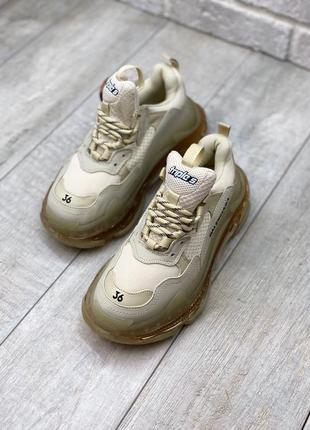 Кросівки balenciaga triple s clear sole crystal кросівки3 фото