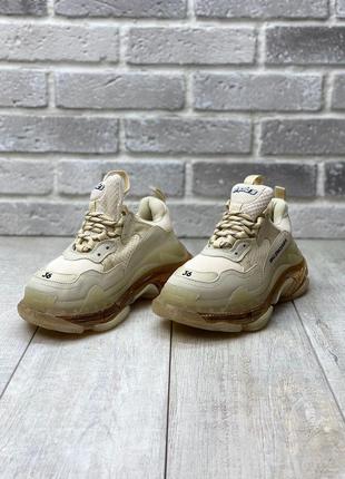 Кросівки balenciaga triple s clear sole crystal кросівки4 фото