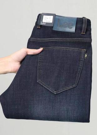 Утепленные зимние мужские джинсы на флисе lee 32,33,34,36,382 фото