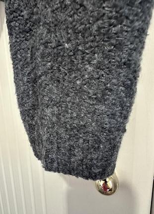 Объемный серый свитер под горло sinsay7 фото