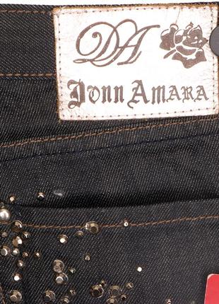 Donna amara италия джинсы со стразами р 28/32 (42it/s) прямые штаны узкие брюки7 фото