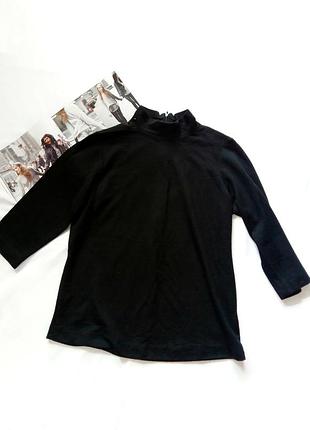 Черный свитерок на змейке zara с рукавом 3/4