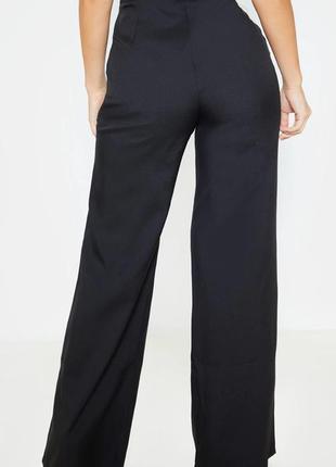 Черные широкие брюки с высокой талией, m3 фото