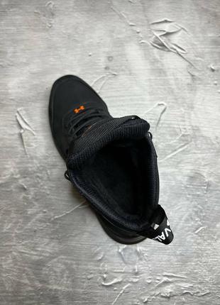 Зимние мужские ботинки under armour, якісні зимові спортивні, молодіжні черевики з матової шкіри7 фото