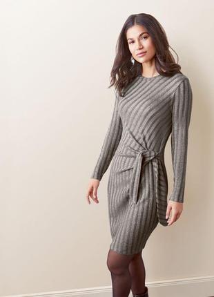 Платье тонкой вязки с вискозой для женщины esmara 356939 серый3 фото