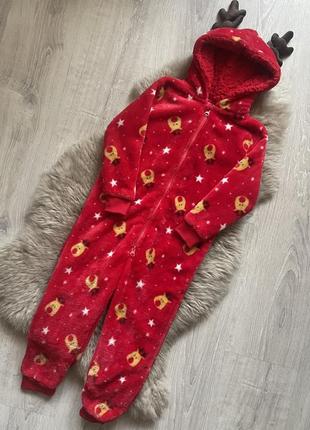 Детский кигуруми пижама комбинезон ромпер с капюшоном m&co