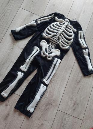 Костюм скелета на хеловин объемные кости