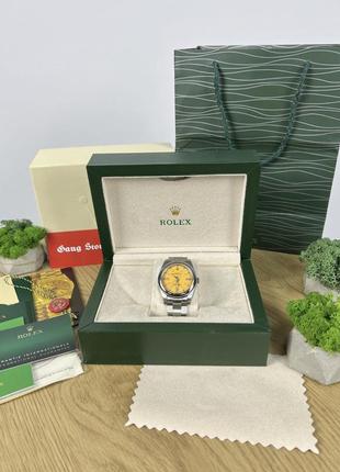 Годинник rolex oyster perpetual stell 41mm “yellow”