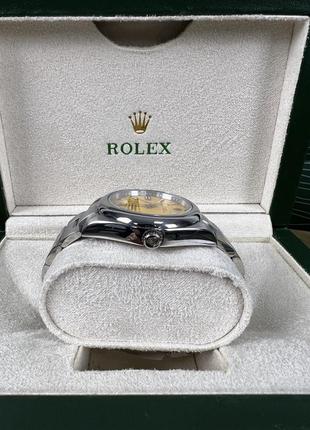 Часы rolex oyster perpetual stell 41mm “yellow”4 фото