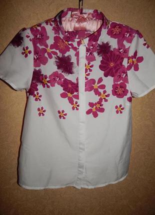 Красивая яркая блуза в цветах1 фото