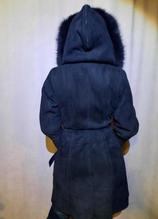Дублянка жіноча чорна натуральна шкіра писець gino monti р. s пальто4 фото