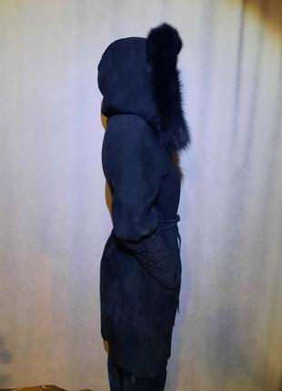 Дублянка жіноча чорна натуральна шкіра писець gino monti р. s пальто6 фото