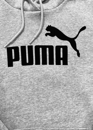 Женское худи puma / размер s-m / серое худи / puma / худи puma / женская кофта puma / 22 фото