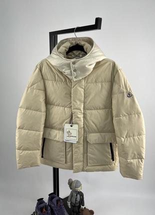 Куртка пуховик moncler vintage beige2 фото