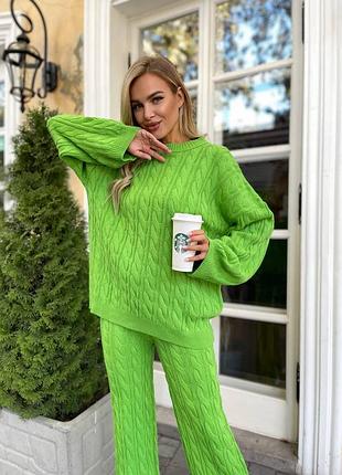 Костюм "косички" оверзайз теплий костюм