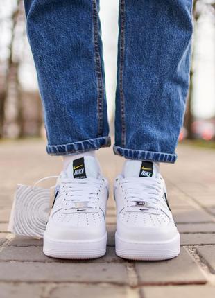 Классные кроссовки nike air force 1 lv8 low utility white black белые унисекс 36-45 р10 фото