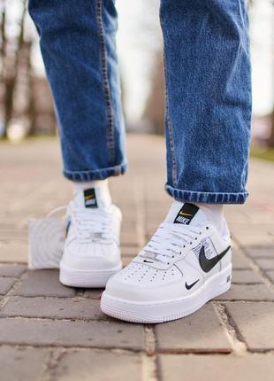 Классные кроссовки nike air force 1 lv8 low utility white black белые унисекс 36-45 р8 фото