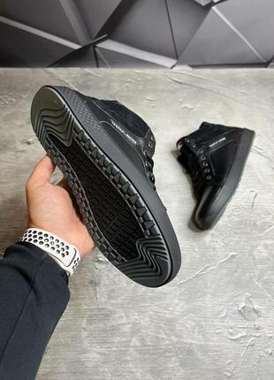 Зимові черевики tommy hilfiger, мужские зимние ботинки в чёрном цвете8 фото