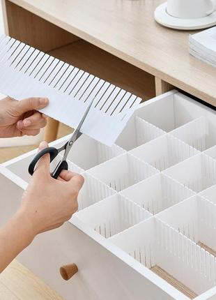 Набір універсальних перегородок для ящикі, перегородка в тумбочку, органайзер, органайзер в шафу