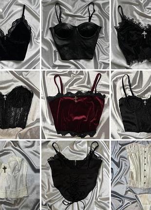 Готический топ корсет demonia dollskill lolita vintage