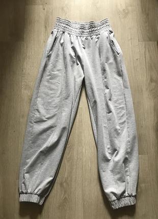 Джогеры штаны серые широкие1 фото