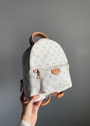 Рюкзак lv palm springs backpack white1 фото