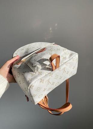 Рюкзак lv palm springs backpack white4 фото