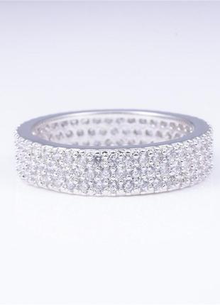 Серебряное кольцо дорожка 18 размер