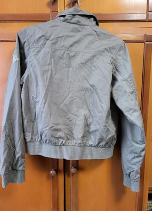 Коттоновая куртка, легкая куртка, короткая куртка, куртка хаки4 фото