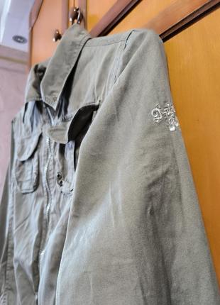 Коттоновая куртка, легкая куртка, короткая куртка, куртка хаки3 фото