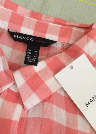 Блуза, сорочка в клітку mango3 фото