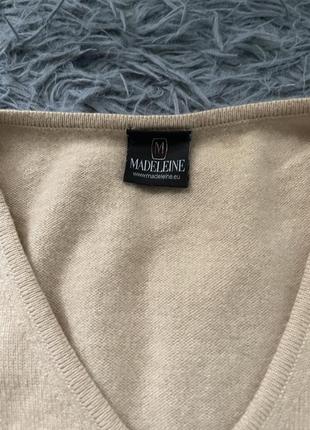 Madeleine 100% кашемир базовый стильный свитер джемпер3 фото