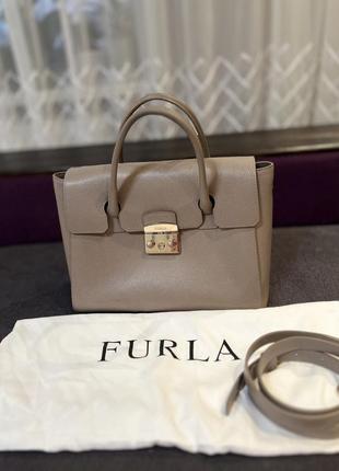 Сумка furla metropolis satchel sabbia2 фото