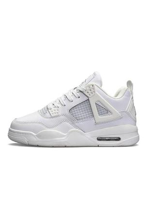 Новая модель  nike air jordan 4 retro зима белые мех 40