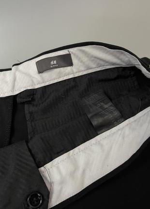 Черные базовые классические брюки h&m slim fit, однотонные, эйчендем, оригинал, брюки, рубашка, пиджак, нарядные5 фото