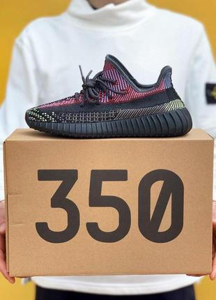 Кроссовки мужские, женские adidas yeezy boost 350, черные (адидас изи буст, адидасы)2 фото