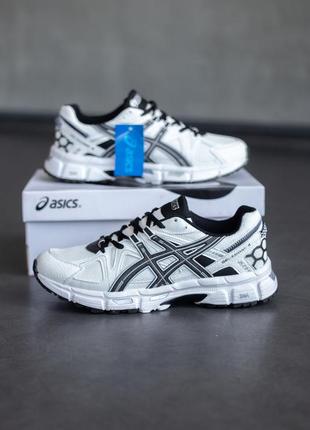 Отличные мужские кроссовки asics gel-kahana 8 white black белые с чёрным