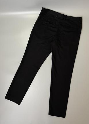 Черные базовые классические брюки h&m slim fit, однотонные, эйчендем, оригинал, брюки, рубашка, пиджак, нарядные3 фото