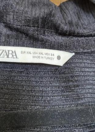 Чёрная свободная вельветовая вискозная рубашка 52-54 р zara5 фото