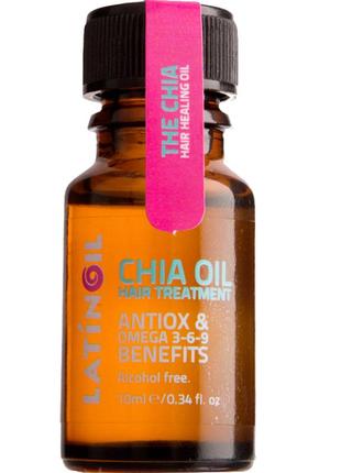 Latinoil chia oil hair treatment 12ml відновлююча олія для волосся з чіа