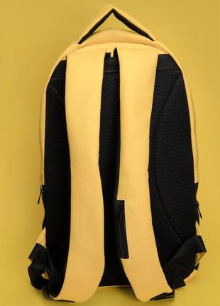Женский вместительный желтый рюкзак для ноутбука3 фото