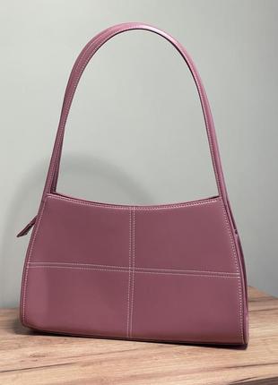 Невероятная розовая кожаная сумка
