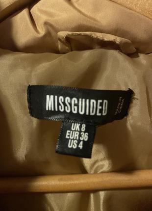 Куртка  пуховик пуффер  бежевая missguided6 фото