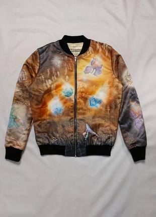 Бомбер contrado naratives of nature x elegy for an elephant the flame flowers bomber jacket